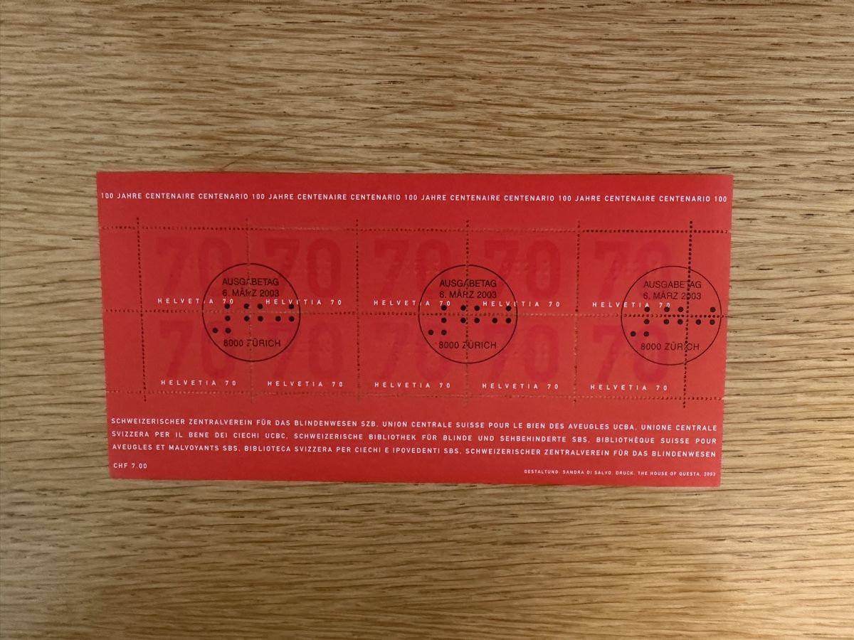 Tutti i francobolli: Kleinbogen mit Ausgabetag Stempel 2003 – Nuovo (secondo la descrizione) da Murgenthal venduto da Tina_4055