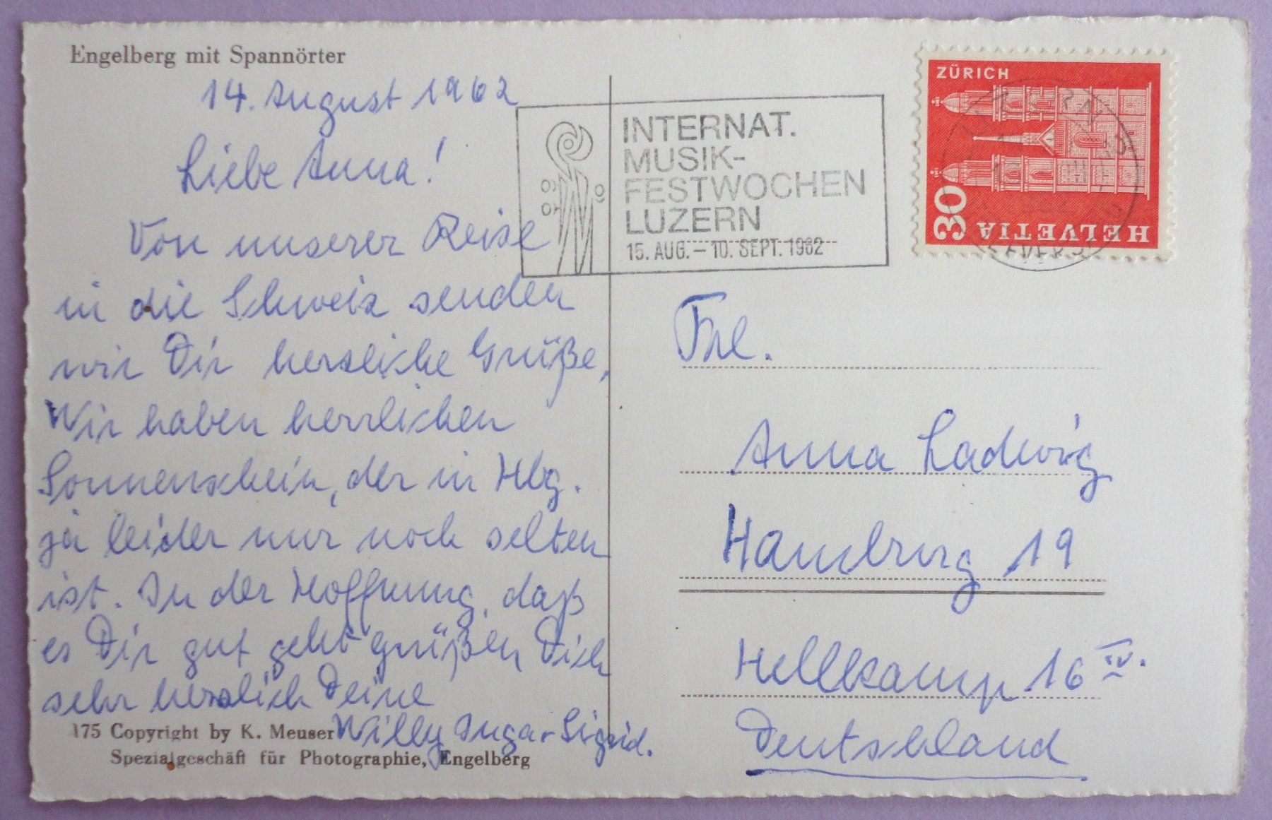 Cartoline postali: Engelberg mit Spannörter – Usato da Fétigny venduto da Billy2miny 1
