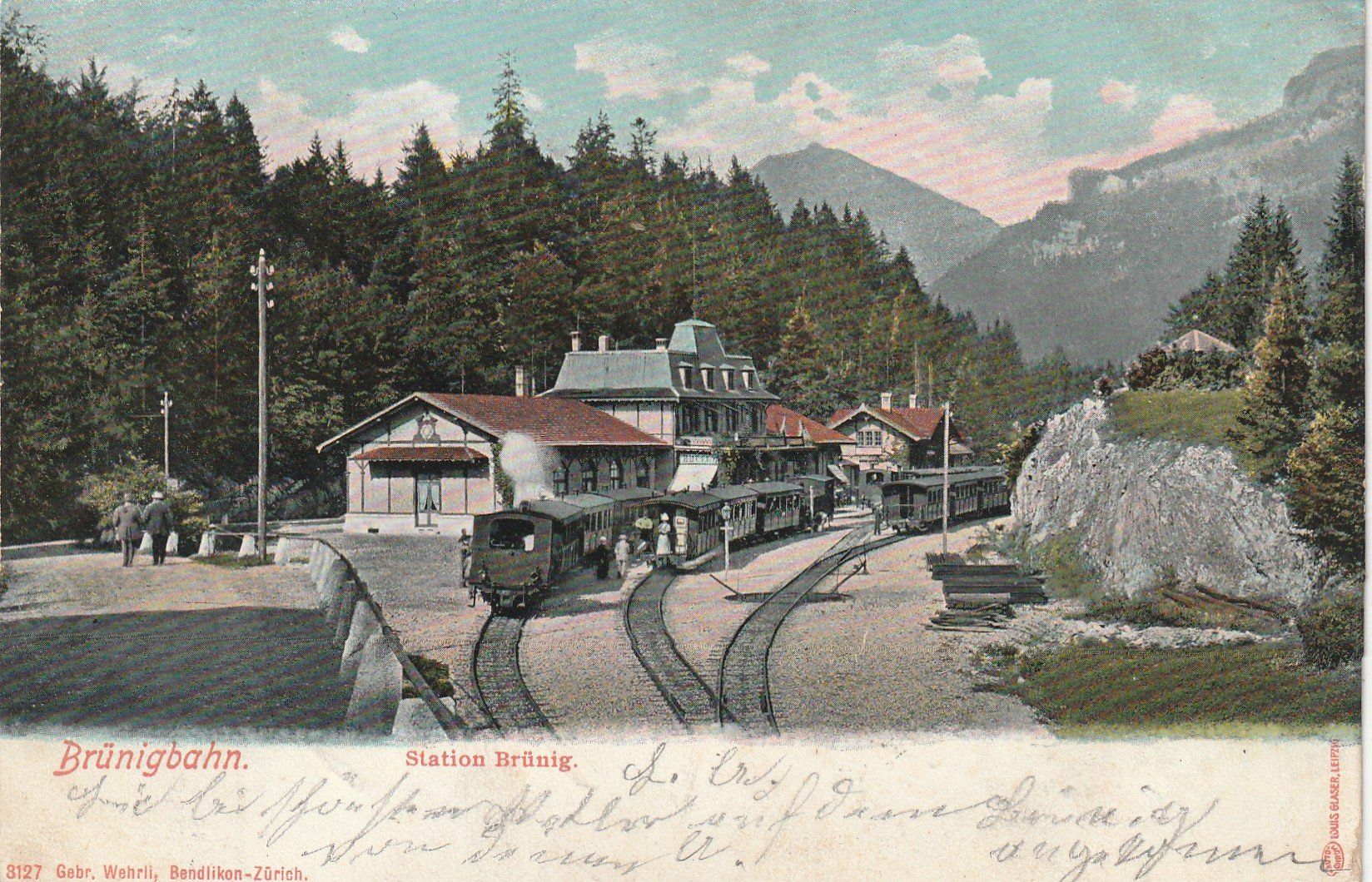 Cartes postales: Brünig Station mit Bahn – D'occasion à Rorschacherberg par fratovi2
