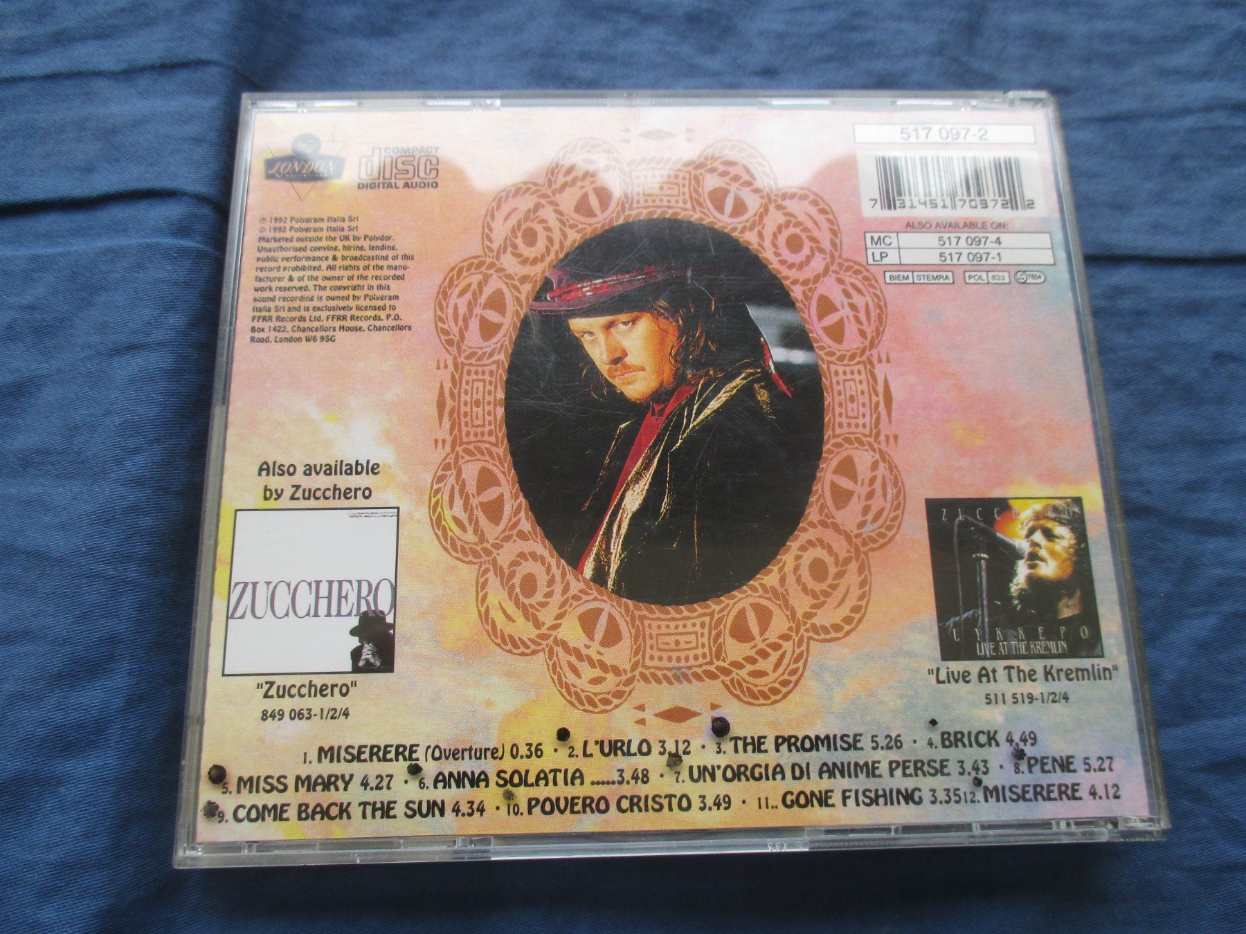 CDs: Zucchero : Miserere – Gebraucht aus Colombier NE von Nevenma 1