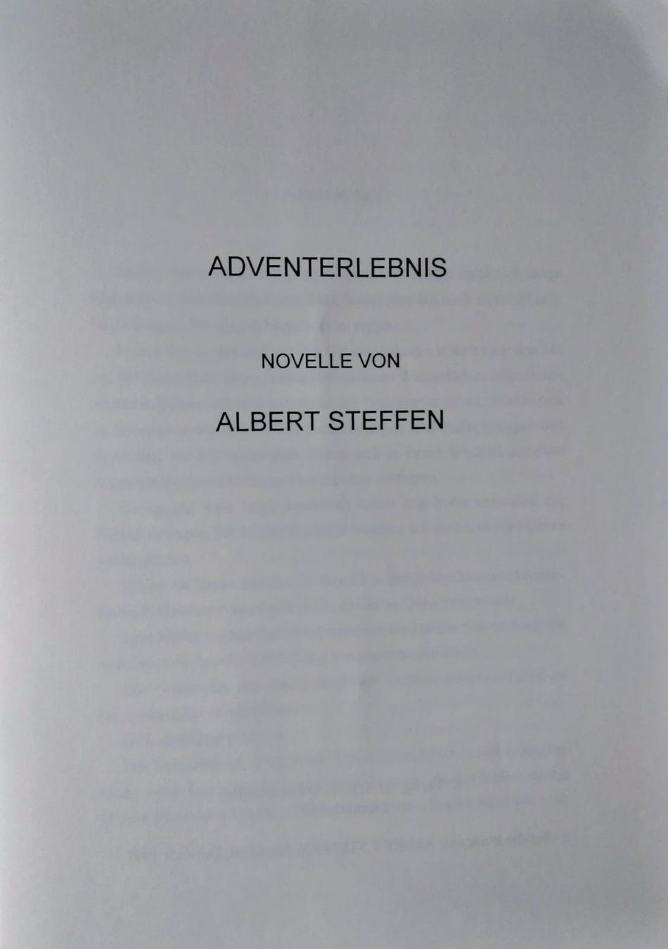 Libri: ADVENTERLEBNIS Novelle von Albert Steffen ADVENT Heft – Usato da Zürich venduto da Flitzi2005 1