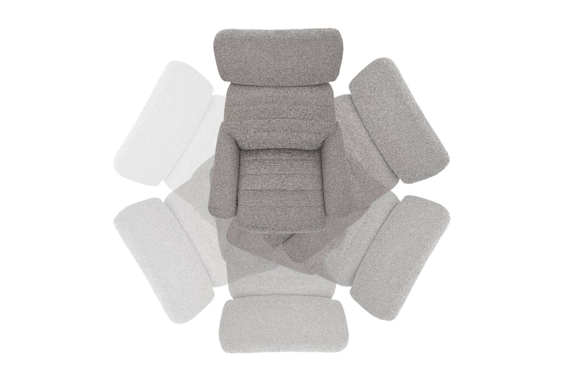 Poltrone: Relax Sessel ULLA Stoff grau inkl. Hocker – Nuovo (secondo la descrizione) da Unterentfelden venduto da moebelrufli 3