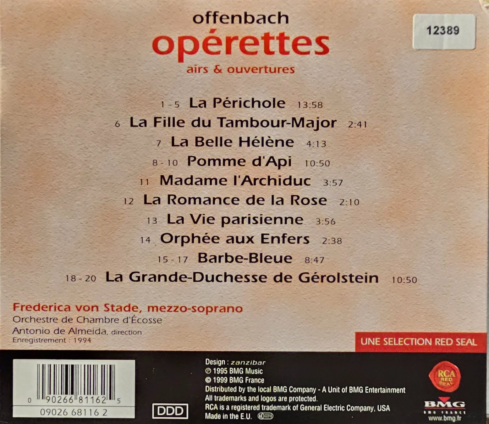 CDs: Offenbach - Arias & Overstures - Von Stade – Gebraucht aus Wahlen b. Laufen von Cg10 4