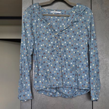 🐸 NILE KAPUZENBLUSE S TUPFEN TUNIKA BLUSE MIT KAPUZE