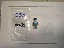 Legofigur air039	 Airport - Blue 3 Button Jacket & Tie  /C53
