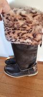Indianini Stiefel Leder mit Fellbesatz Grösse 39