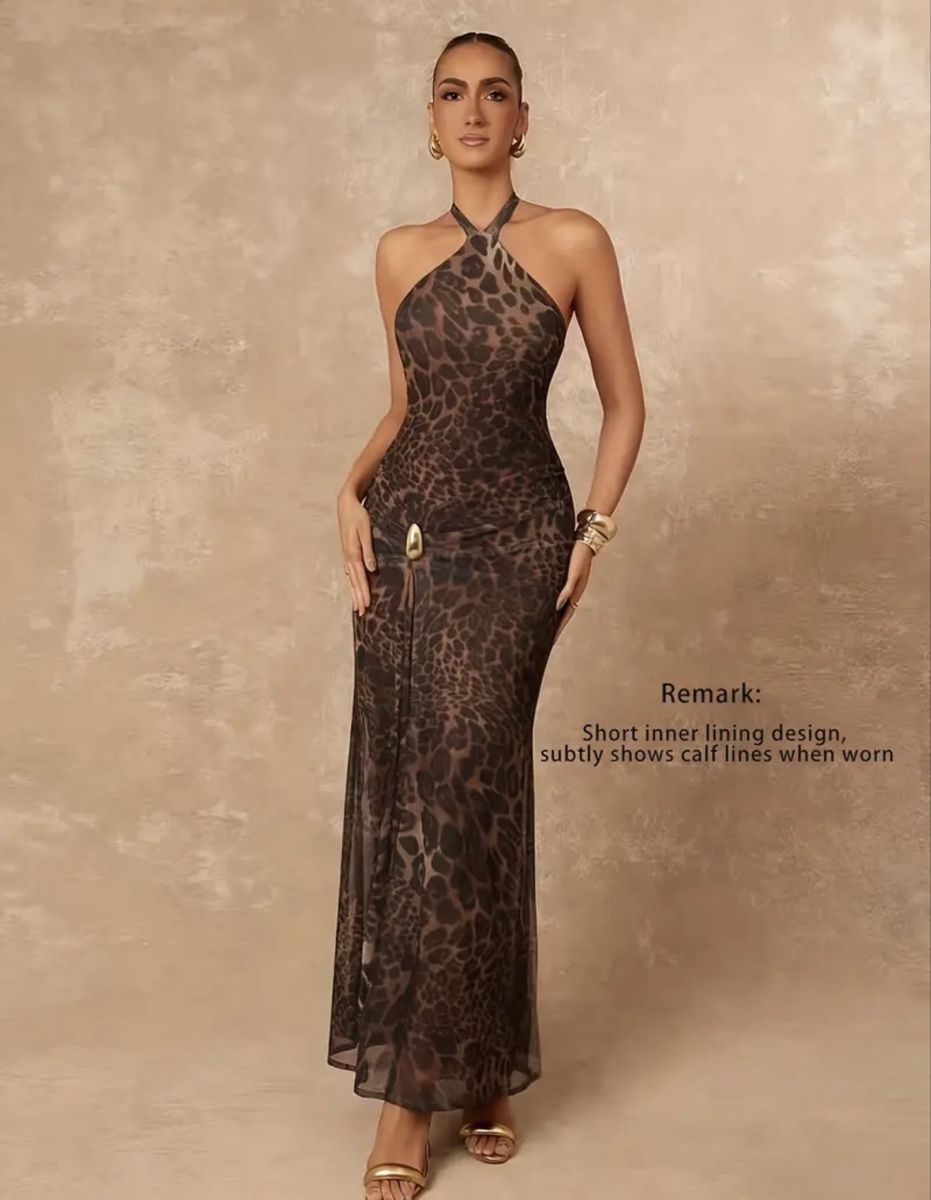 Kleider: Kleid lang Leo-Print Grösse S  – Neu (gemäss Beschreibung) aus Chur von Miina04 2