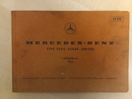 Oldtimer Mercedes 250S / 250SE / 300SEB Ersatzteilkatalog