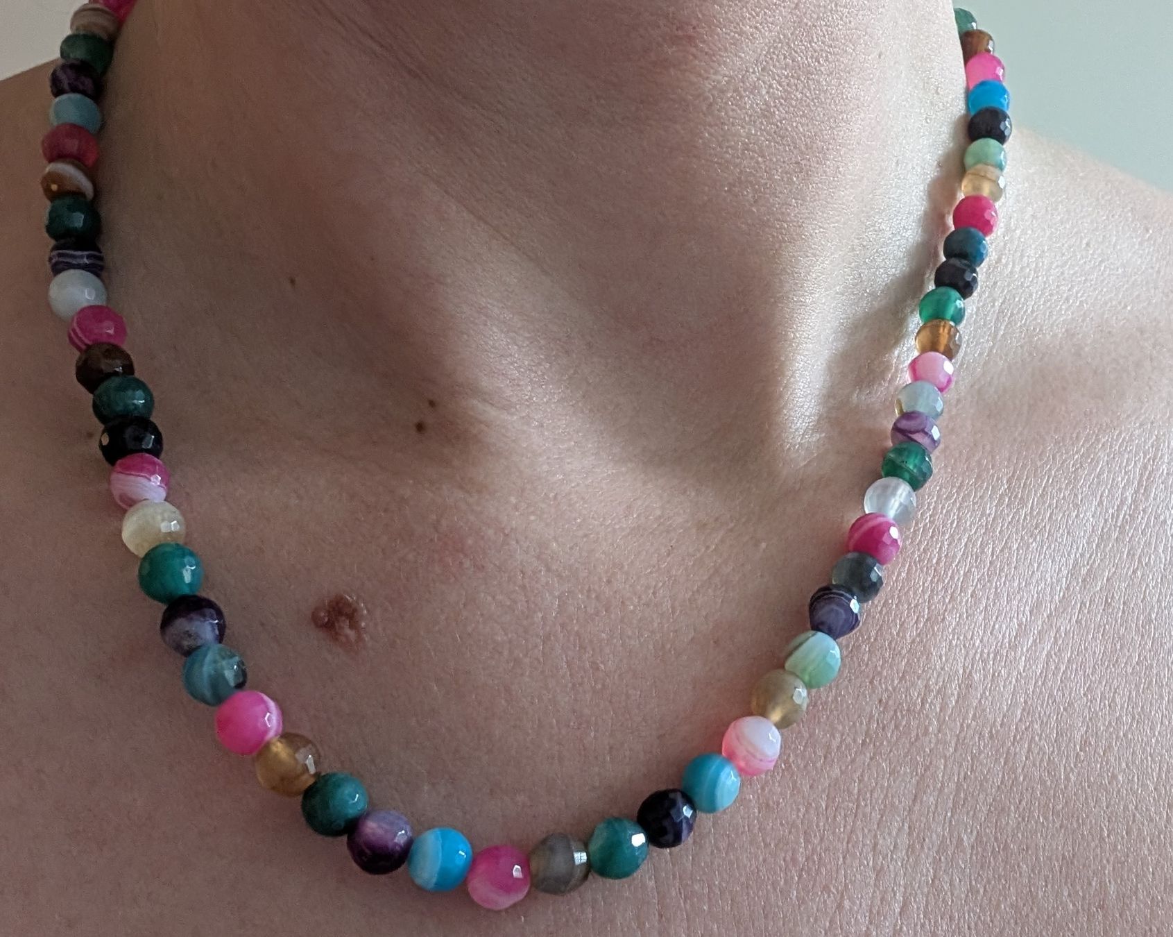 Ketten: Bunte Halskette mit Achat🌞 – Neu (gemäss Beschreibung) aus Zürich von mco_nd92 3