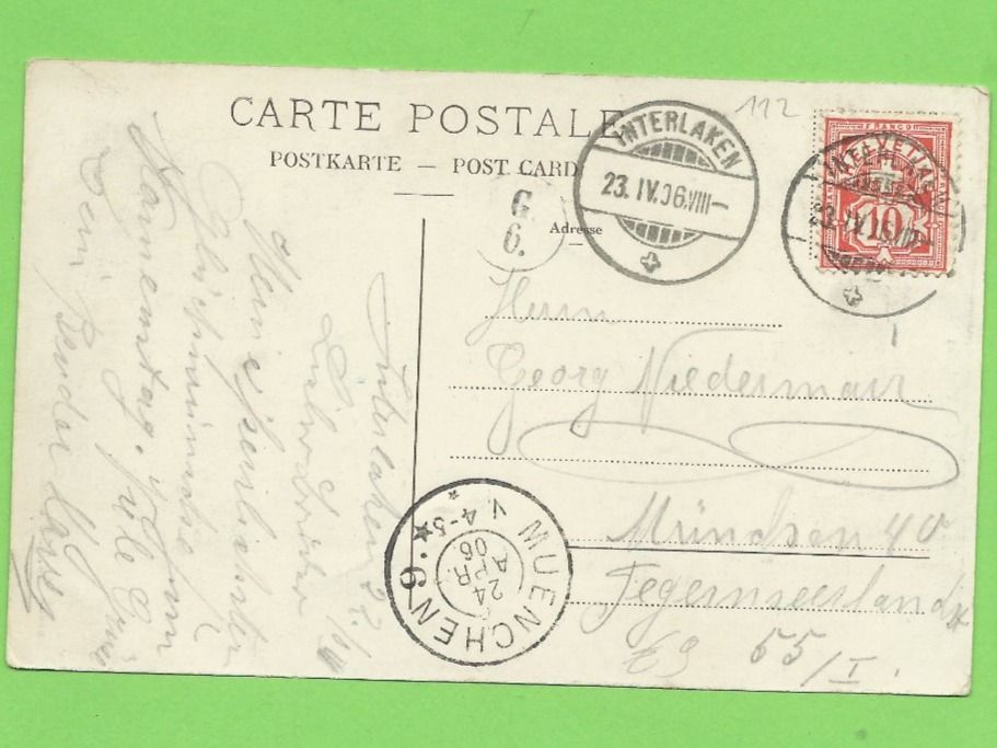 Cartoline postali: Interlaken - Grand Hotel Victoria – Usato da Zürich venduto da t24_de 1