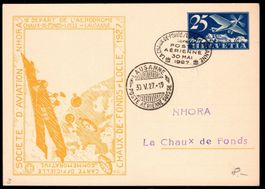 CH - Flugpost - regelm. Flug - RF 27.4A  - NOHORA