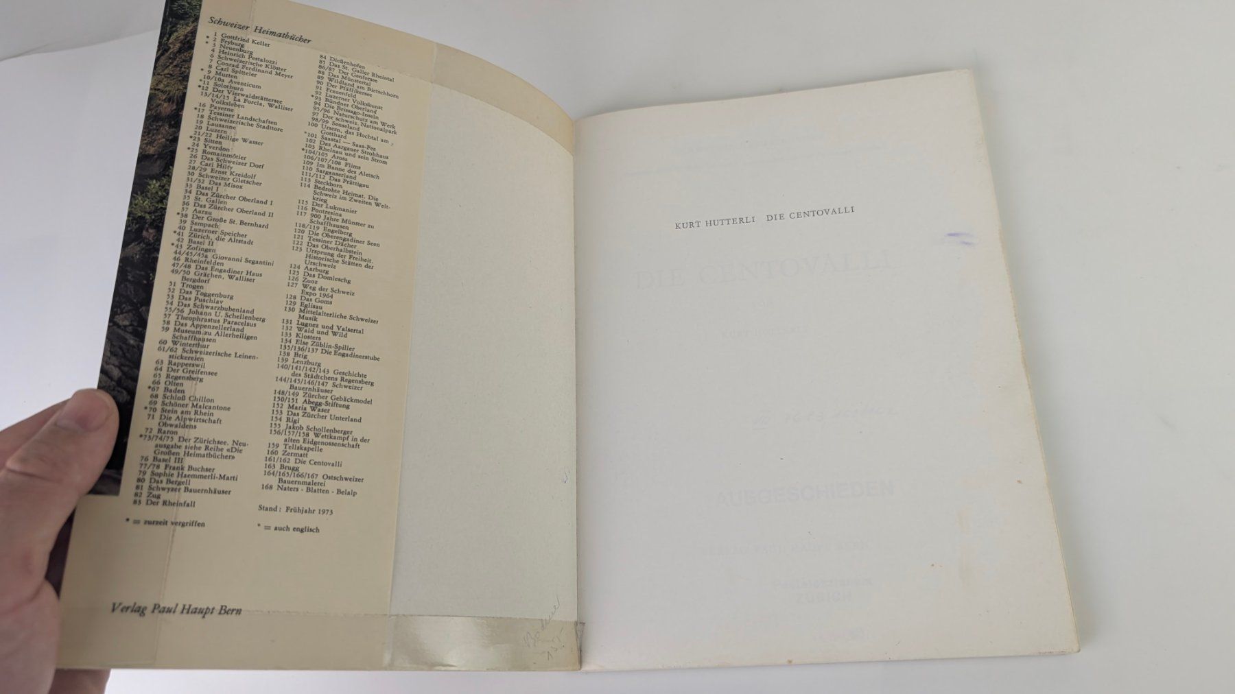 Libri: Schweizer Heimatbücher: Die Centovalli 1972 – Usato da Zürich venduto da axolottchen 2