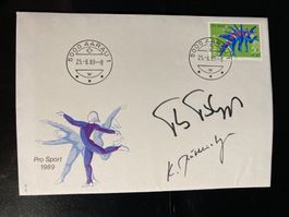Schweiz 1989 FDC Pro Sport Autogramme Röthlisberger Fussb.