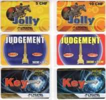 Jolly / JUDGEMENT / Key - 6 seltene Prepaid Telefonkarten