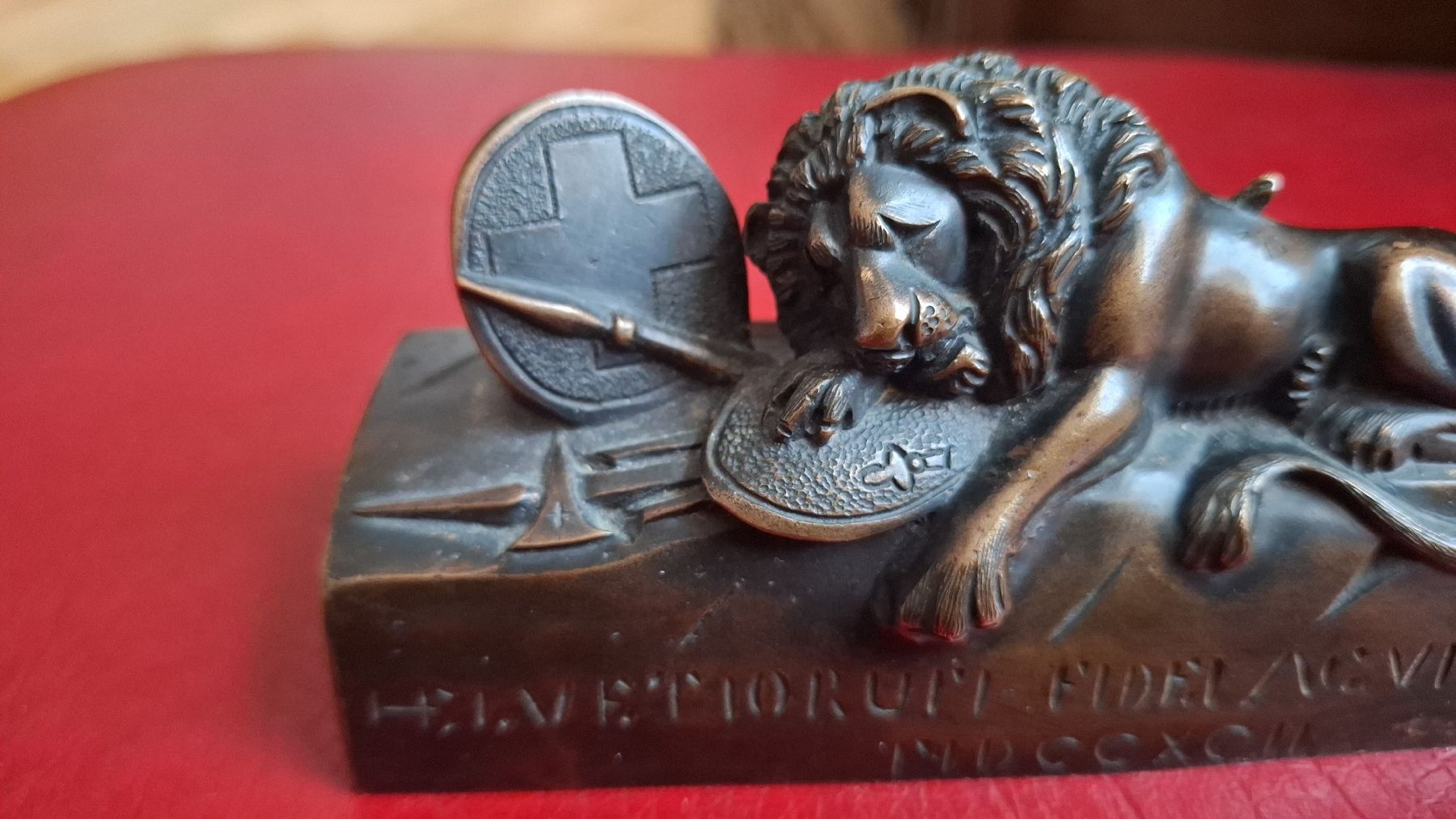 Sculture & Statue: Lion de Lucerne en bronze. Antique. – Usato da Crémines venduto da Carambaaa 5