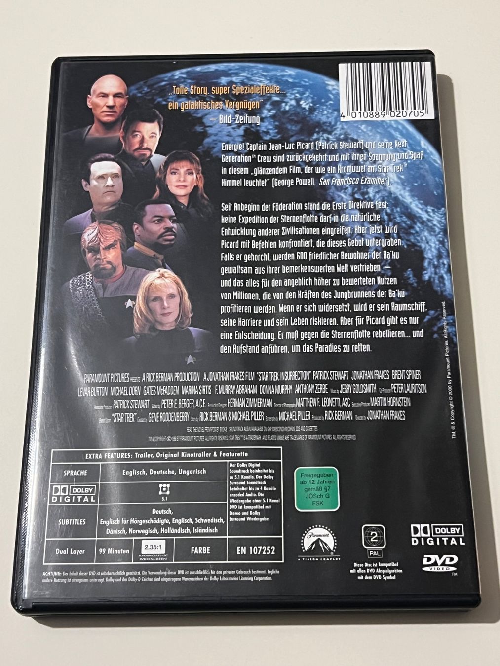 Tutti i DVDs: Star Trek - Der Aufstand DVD – Usato da Altstätten SG venduto da sheamus 1