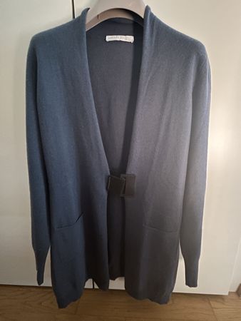 Cardigan lungo Fabiana Filippi lana, seta e cashmere – blu X