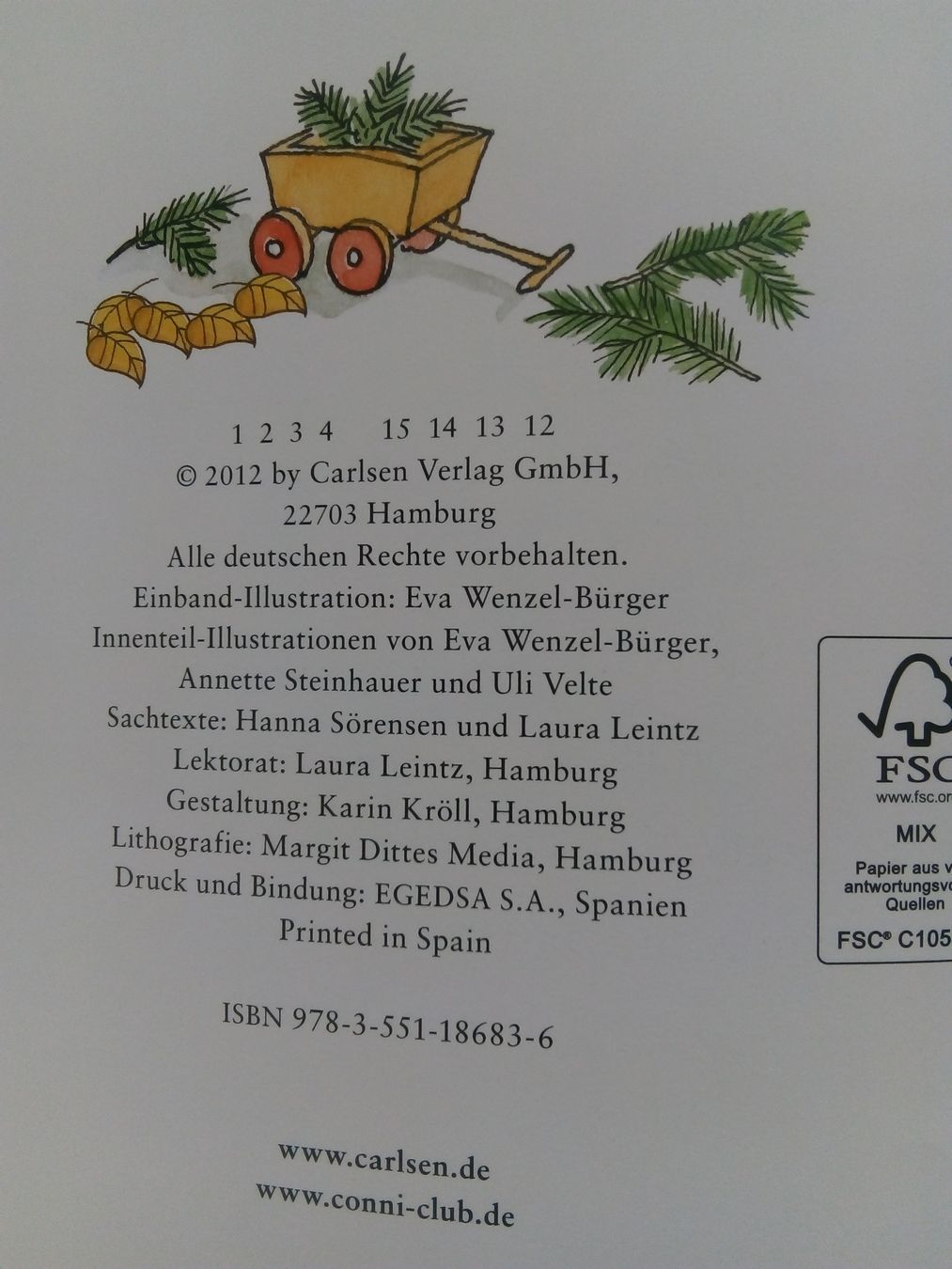 Das große Conni-Weihnachtsbuch (Meine Freundin Conni) ©&amp;#39;2012 (Gebraucht ...