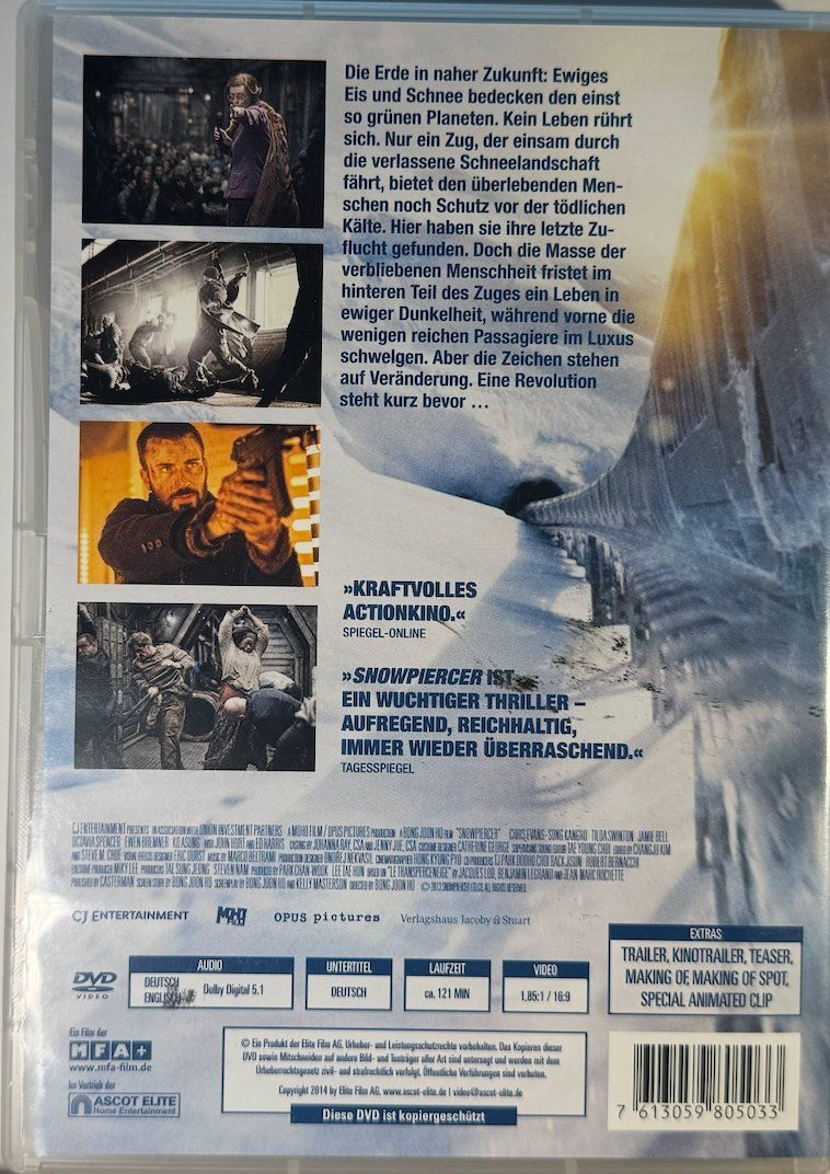 Tutti i DVDs: DVD SNOWPIERCER - SCI-FI – Usato da Wisen venduto da gigisna 2