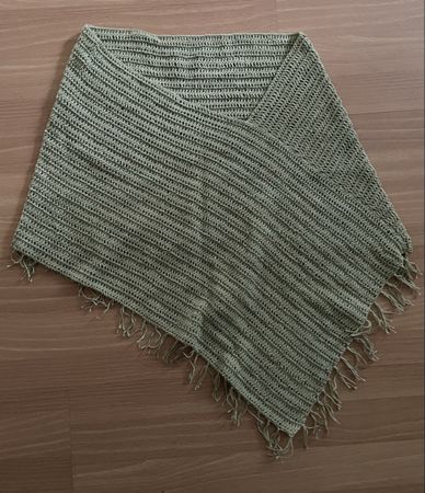 Green Crochet Poncho