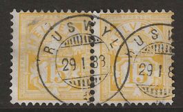 1882 : Wertziffer Nr. 57 im Paar - Ruswyl : KP 980.--
