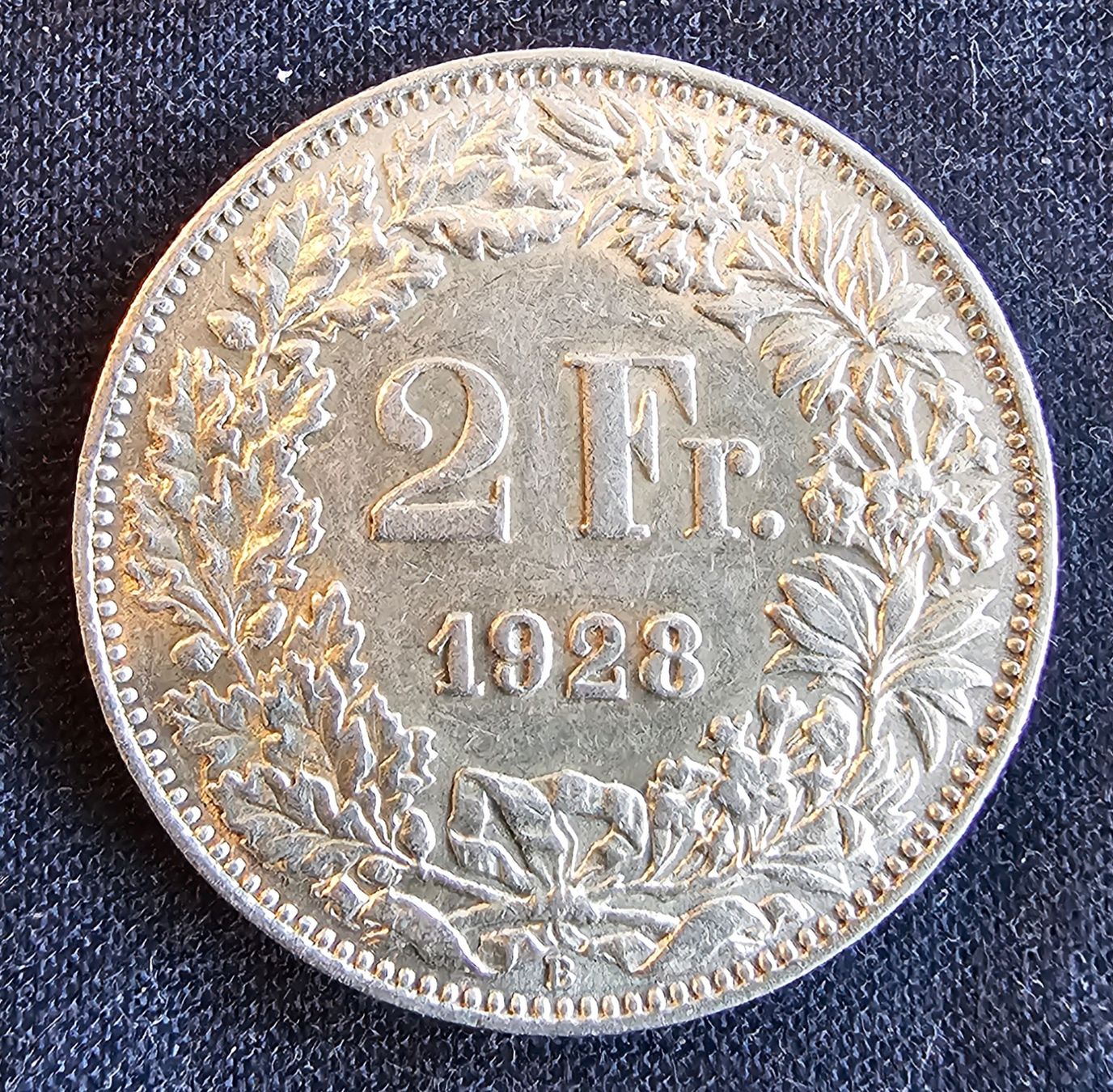 Tutti le monete: 2 Franken 1928/1 ss - vorz. – Usato da Balsthal venduto da mil_js2d