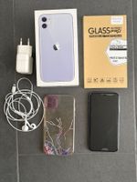 iPhone 11 Purple, 128 GB, mit vielem Zubehör