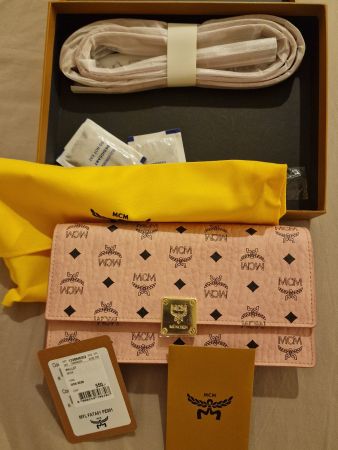 MCM AREN VISETOS WALLET ON CHAIN - Geldbörse - soft pink
