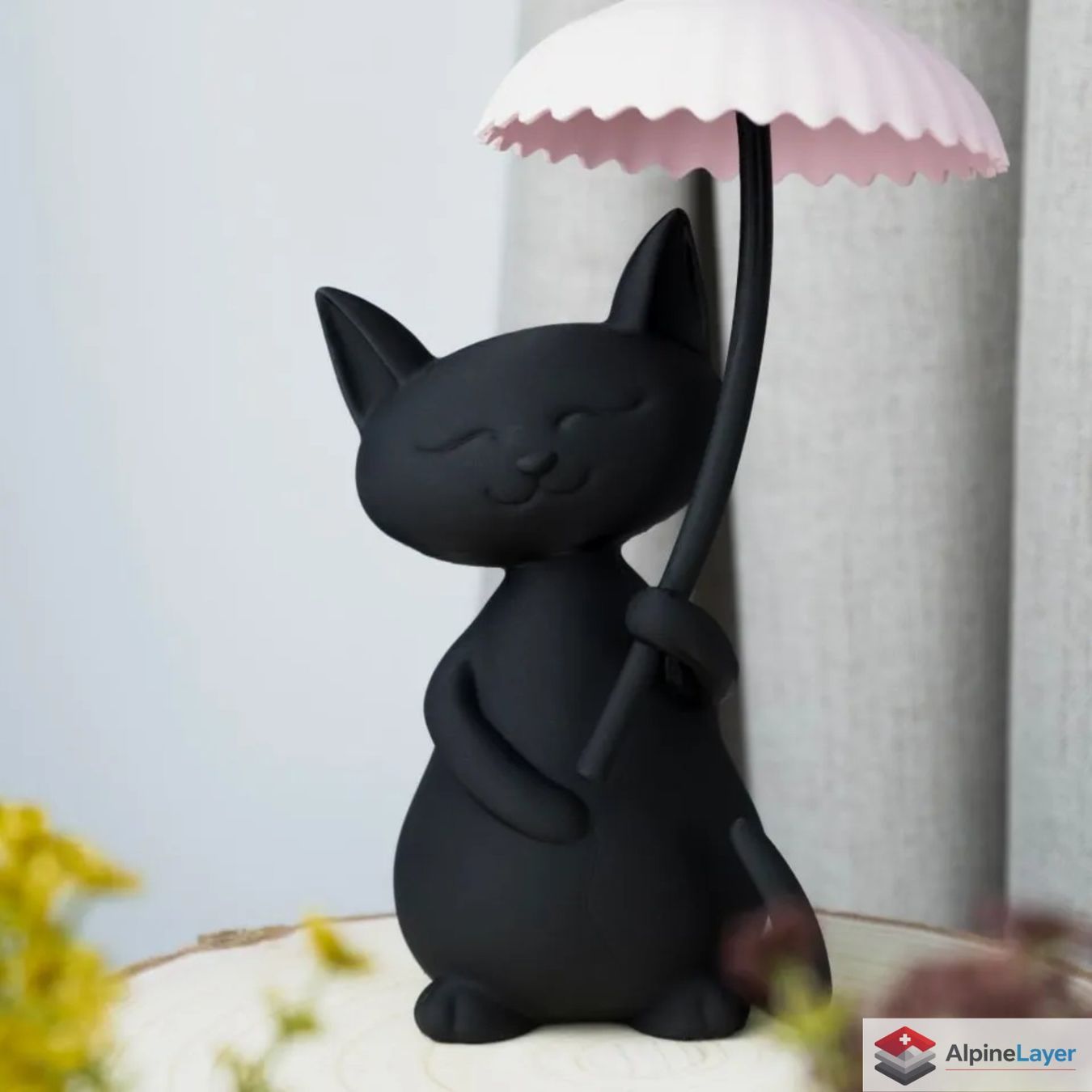 Skulpturen & Statuen: Rainy Day Cat Sculpture - 3D Printed – Neu (gemäss Beschreibung) aus Losone von AlpineLayer