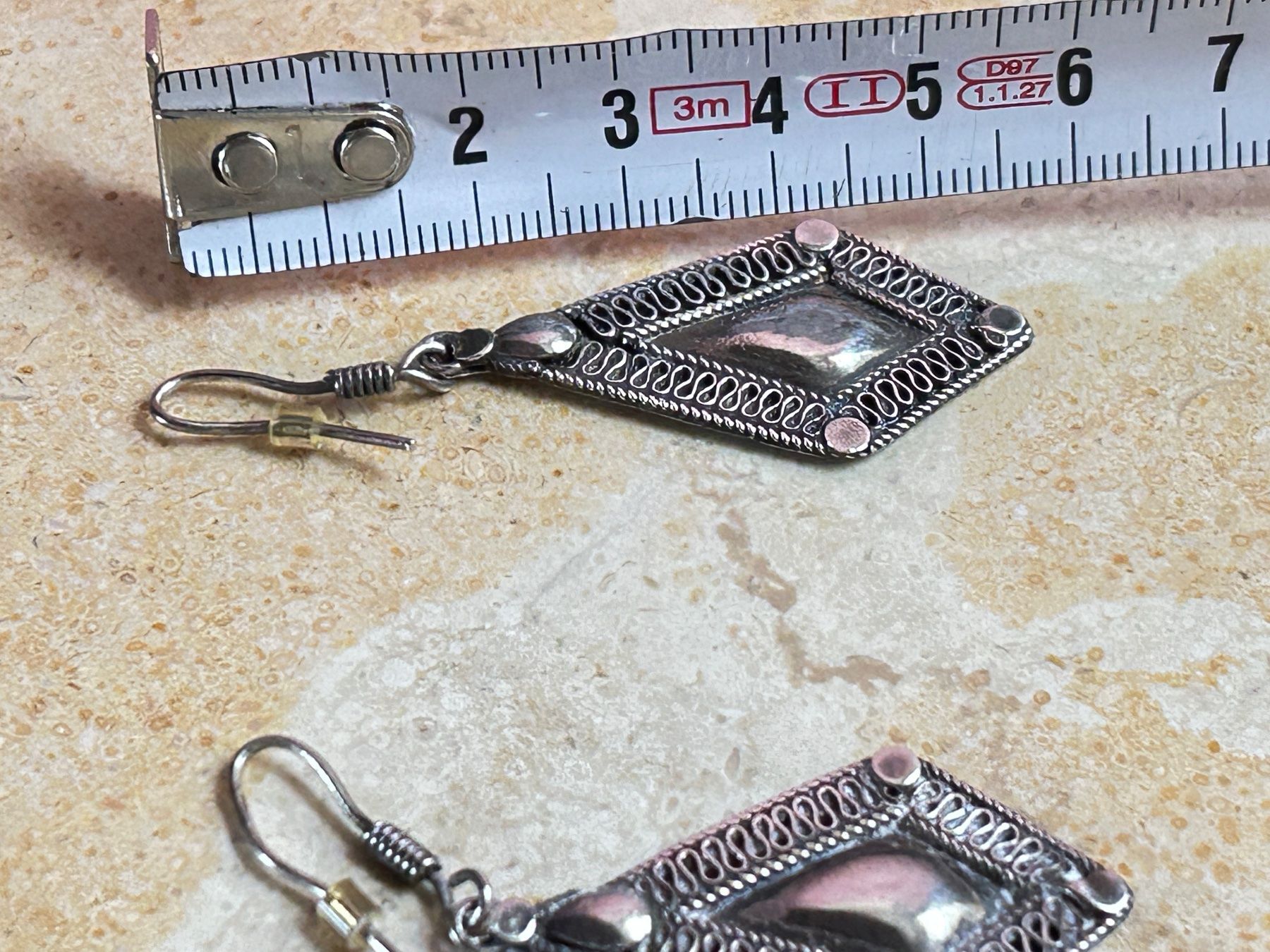 Ohrringe & -stecker: Silber Ohrhänger 925 Rautenform Vintage – Gebraucht aus Dittingen von Bijoubelle 4