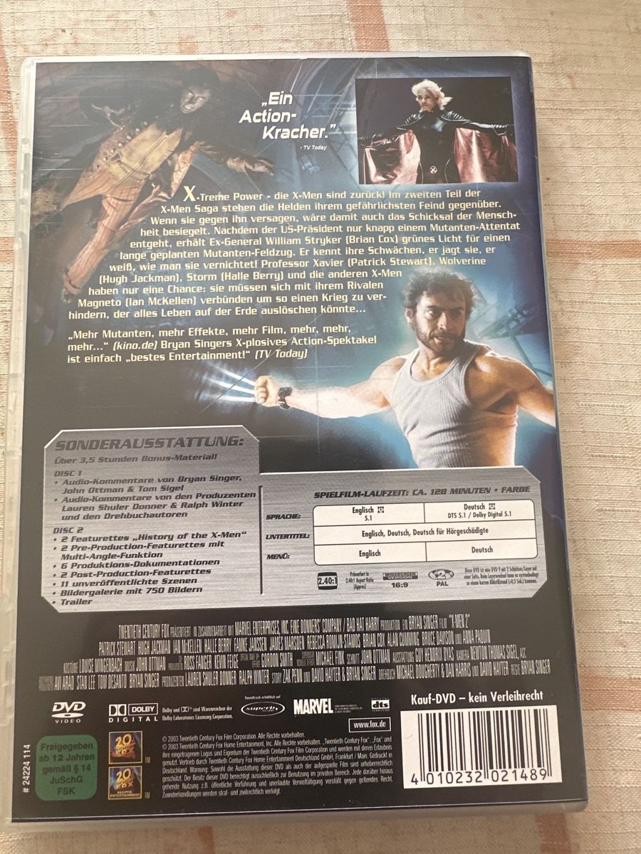 Tutti i DVDs: X-Men 2 - 2-Disc Special Edition – Usato da Schaffhausen venduto da D-MAC 1