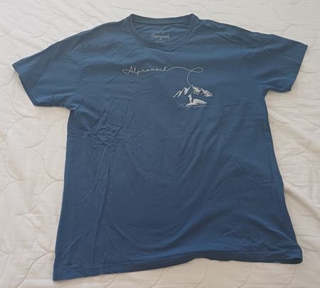 Alprausch T-Shirt Herren blau Grösse L guter Zustand