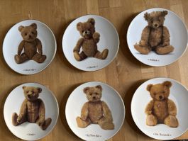 Sammlung 6 Teller Teddybären Edition in gutem Zustand