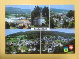 Teufenthal Aargau Dorfansichten mit Industrie