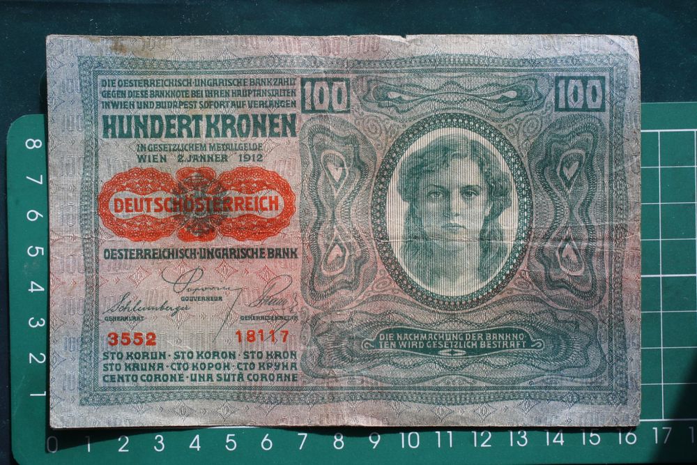 112 jährige österreich ungarische banknote 100 kronen 1912 | Acheter ...