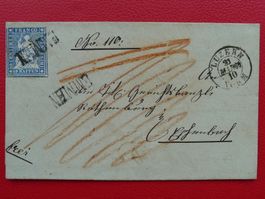 1860: 23G auf Einschreibe-Brief von EMMEN LU