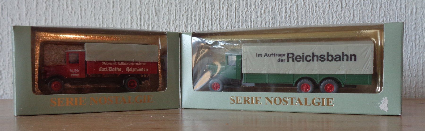 Roskopf Modelleisenbahnen: Roskopf, 2 LKWs, Serie Nostalgie, H0 – Neu (gemäss Beschreibung) aus Arbon von lyres 3