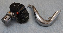 Reely 30cc 2-Takt Benzinmotor mit Auspuff (Carbonfighter)