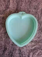 Herz Kuchenform Silikon mintgrün neu