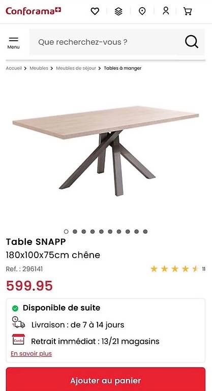 Tische: Table SNAPP conforama – Gebraucht aus chatelaine von san_dl5m
