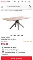 Table SNAPP conforama