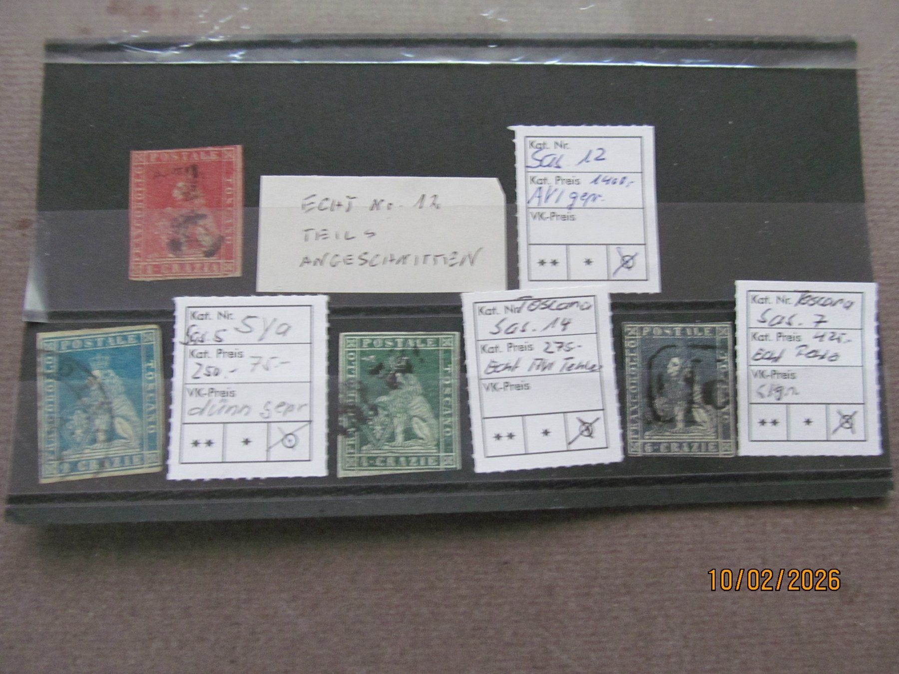 Alle Briefmarken: Toscana   Italien    1851/1857 – Gebraucht aus Hergiswil NW von Panda1990