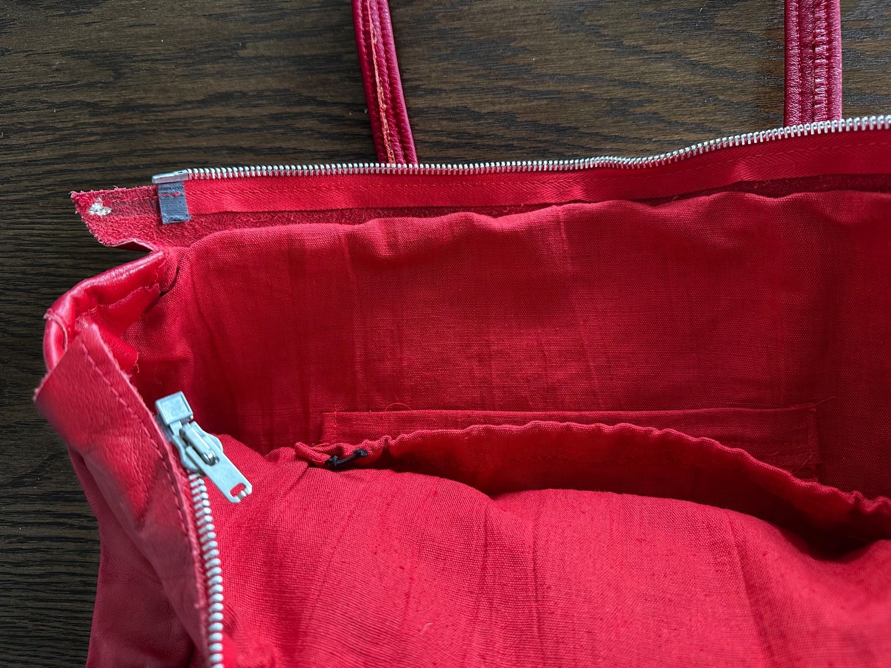 Borse da donna: Rote Vintage Handtasche aus Leder – Usato da Haldenstein venduto da enie123 4