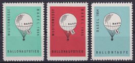 Serie Flugspende Vignetten ** der Mustermesse BASEL, Ballon