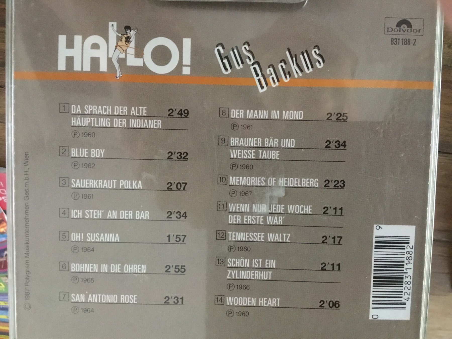 CDs: Gus Backus       Hallo.  u – Gebraucht aus Thierachern von sweden08 1