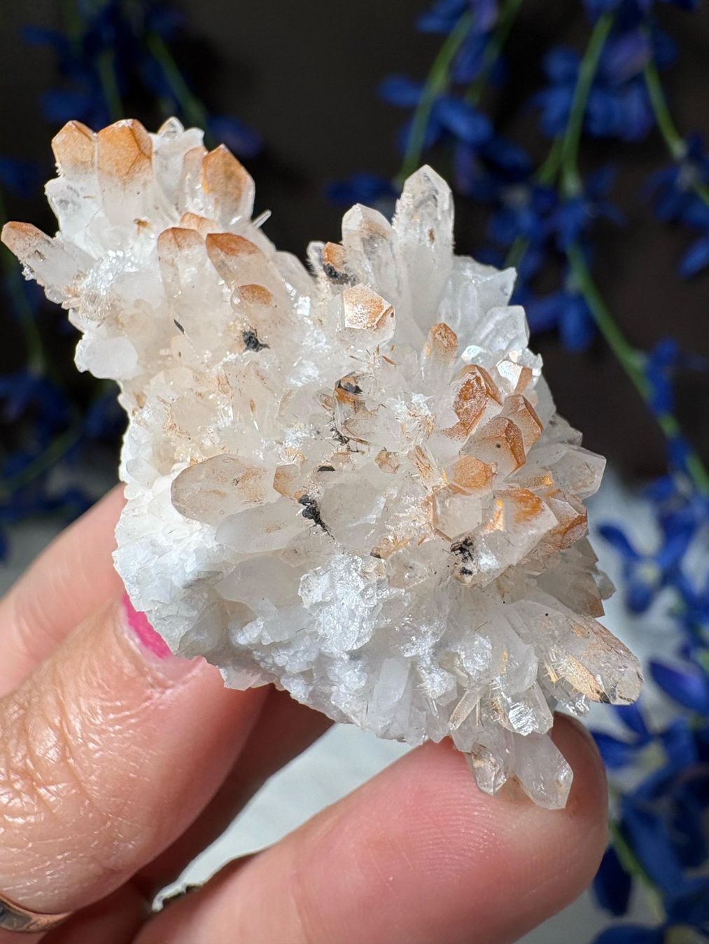 Minerali & Pietre curative: Quarz-Cluster mit rotem Hämatit – Nuovo (secondo la descrizione) da Neuheim venduto da m.hald 2