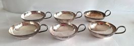 6er Set vintage Spring Glacé- Eisschalen Versilbert