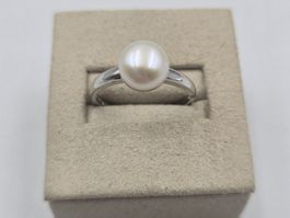 Ring Silber 925 Süsswasserperle Gr. 60