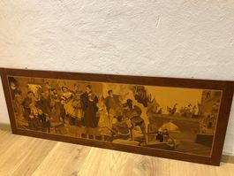 Intarsien Bild "Konstanz Konzilsaal", von Hand gefertigt