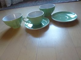 Rössler Geschirr 6 Teile Tasse Tellerli Müeslischalen